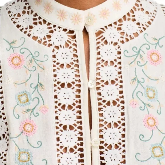 SEA Vesna Embroidered Blouse sz Small - Picture 3 of 6